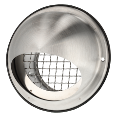 Bull nose grille - Stainless steel Ø 125mm