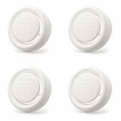 Set van 4 Afvoerventiel Toevoerventiel Ø 100mm - Klemveren